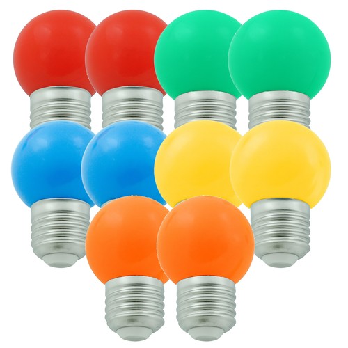 10er set bunte led kugellampen - 10er,