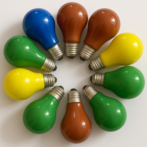 10x bunte glühbirnen set 25w - bunte,