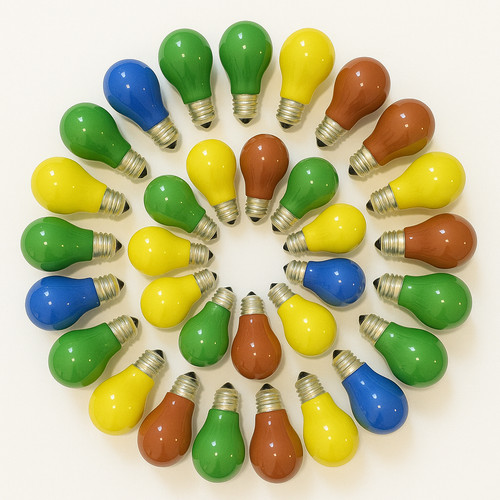 100x bunte glühbirnen - 100x, set
